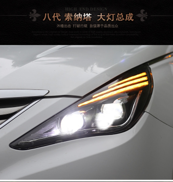 Neuankömmlinge LED-Scheinwerfer für Hyundai Sonata YF/I45 Angel Eyes LED-Scheinwerfer 2009-2014