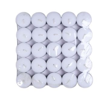 Decorative pressed tealight candle shrink bag pack