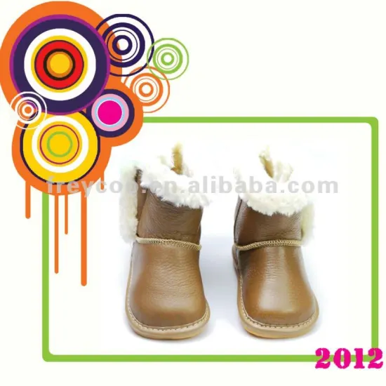 100% Genuine leather children boots PB-6072YB