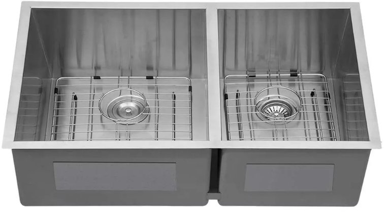 Double Bowl Undermount Stainless Steel Kitchen Double Sink