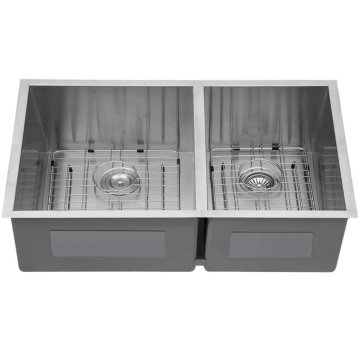 Double Bowl Undermount Stainless Steel Kitchen Double Sink