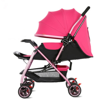 Luxury Baby Stroller with Aluminum Alloy Frame and Cotton Canopy