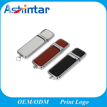 Customed USB Stick Square Business USB Pen Drive Flash Disk Leather USB Flash Drive