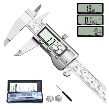 Digital Stainless Steel Vernier Caliper with Large LCD Screen, Auto-Off Function & Inch/Metric Conversion