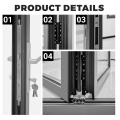 Accordion Doors Folding Aluminum Door Double Tempered Glass