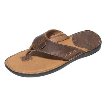 Men's top quality flip flops with soft cow leather