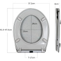 Duroplast Toilet Seat Soft Close -Grey Color