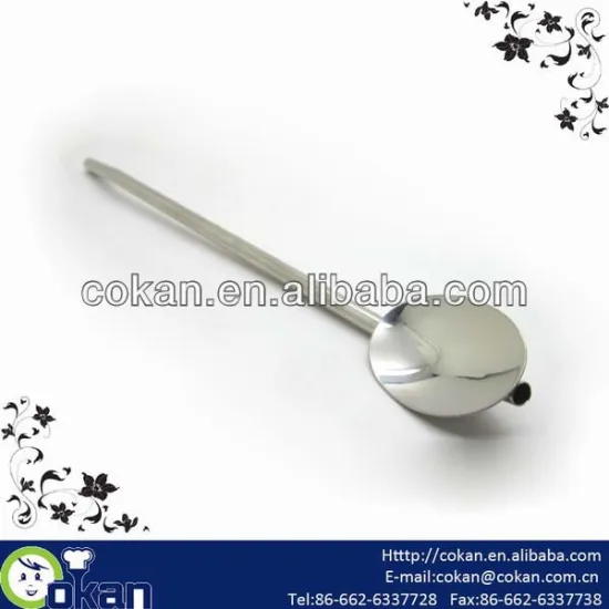 Stainless Steel Cocktail Spoon with Straw Handle CK-KT237