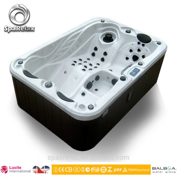 Indoor bathtub hydro massage wood-plastic panel hot tub (S502)