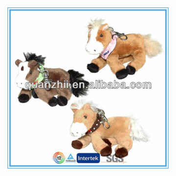 Small size mini plush horse keychain 4.25" L