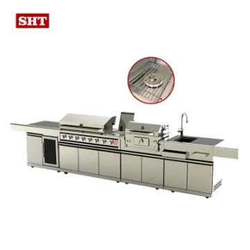 High Quality Gas Charcoal BBQ Grill Barbecue Kitchen Pantry Cabinet