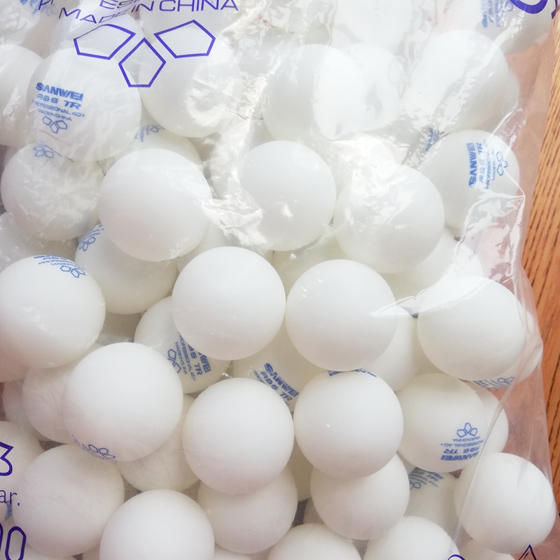 100Balls SANWEI 3-Star ABS 40+ 2019 New Table Tennis Ball ITTF Approved training New Material Plastic Poly Ping Pong Balls