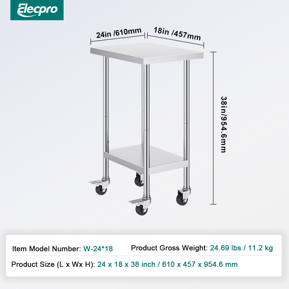 stainless steel mobile table for kitchen (1)
