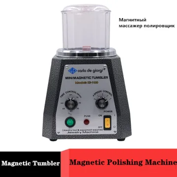 KT-100 Rotary Magnetic Polishing Machine Remove Metal Jewelry Burrs Clean metal surface Jewelry Polisher Tumbler Jewelry Tools