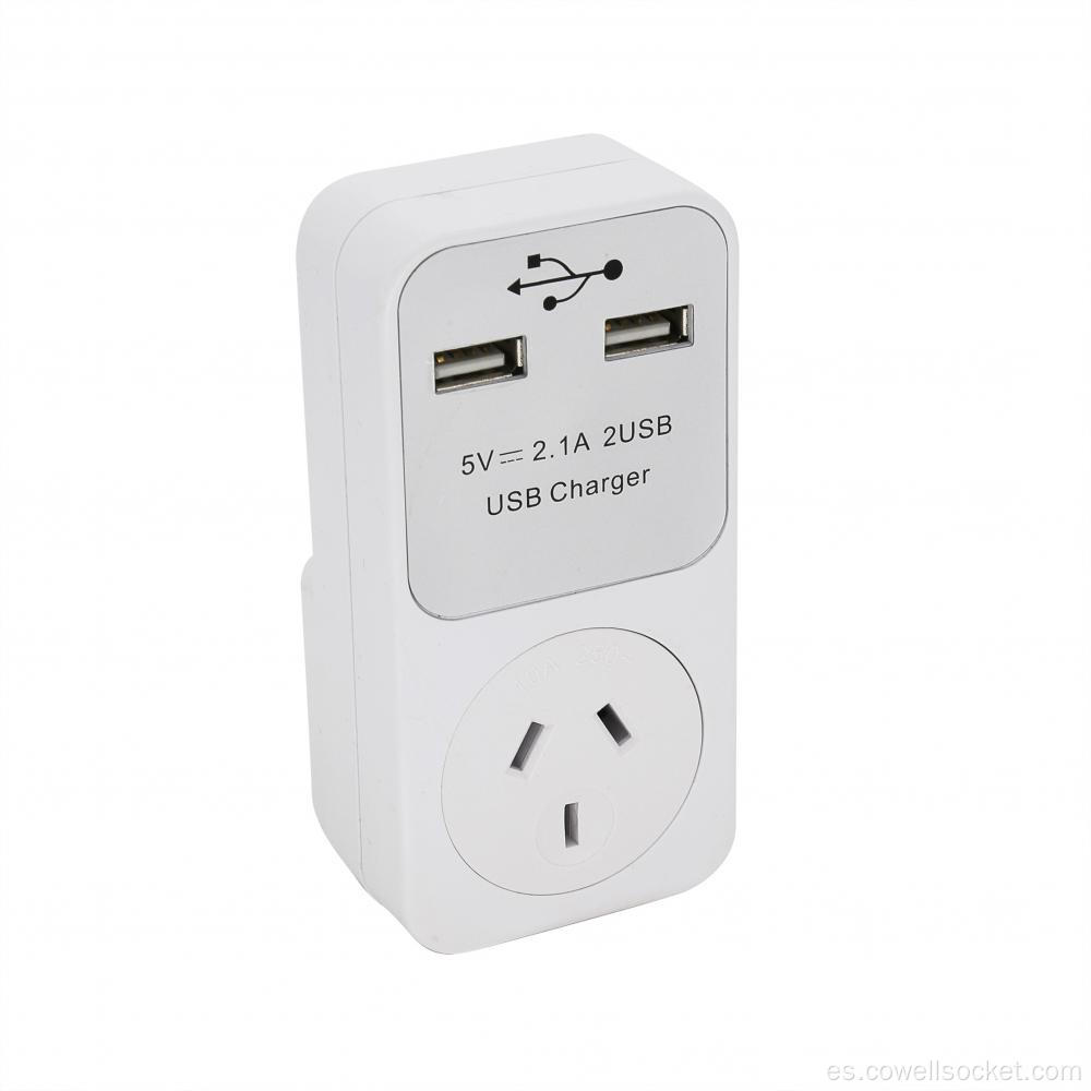 Socket de cargador USB con enchufe Au