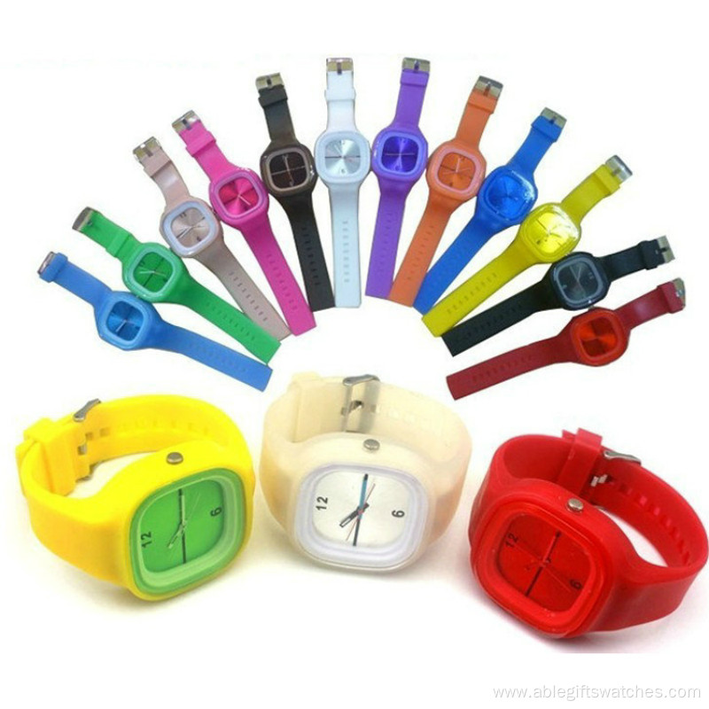 Cute Teenager Jelly Silicone Quartz Watches Gifts