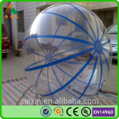 blue strip water walking balls