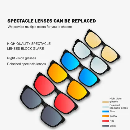 Wireless Smart Sunglasses with Bone Conduction Technology and Polarized Headphones