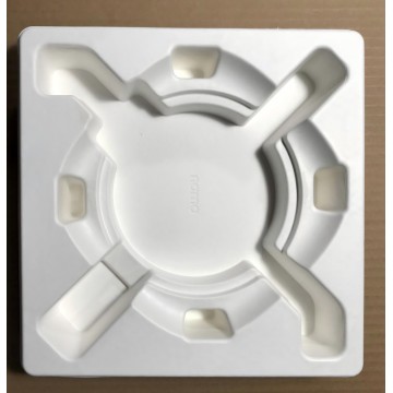 Biodegradable high-end molded pulp paper packaging tray