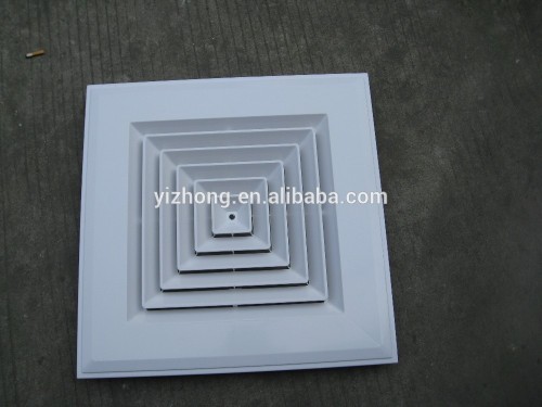 ABS 4 way air grille square ceiling diffuser for ventilation