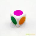 Colorful big dot dice, rainbow dot die