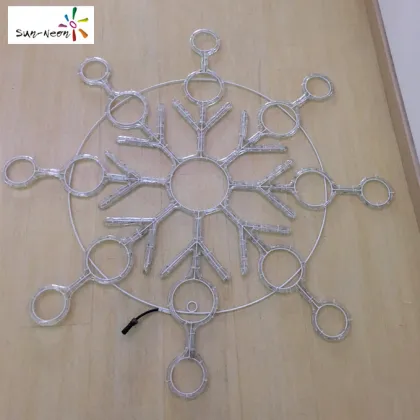 Holiday decoration diwali decorative snowflake led big snowflake lights for sale