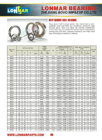 01 DEEP GROOVE BALL BEARINGS 6805 6905 6005 6205 6305 62/28 63/28 6006