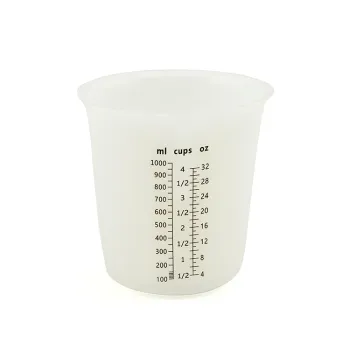 Soft Silicone Kitchen Measuring Cup: 1 Cup, 1000ml Capacity - Accurate and Durable Measurement Tool for Cooking and Baking