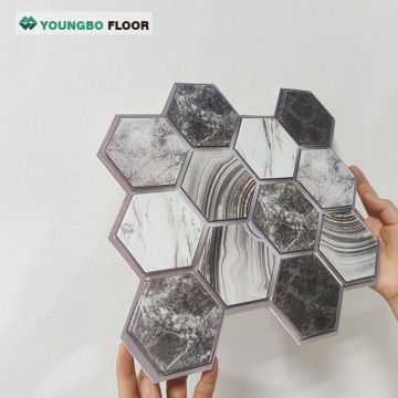3D Geometric Hexagon Wall Sticker - Self Adhesive Sticker for Indoor Home Decor