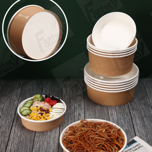 Nehmen Sie Spaghetti -Papiersuppenbehälter für Lebensmittel heraus