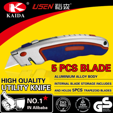 Trapezoid blade aluminium alloy 5 PCS Blades Utility Cutter Knife