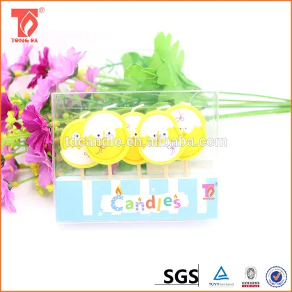 Cute smiling face birthday Number Candle for children