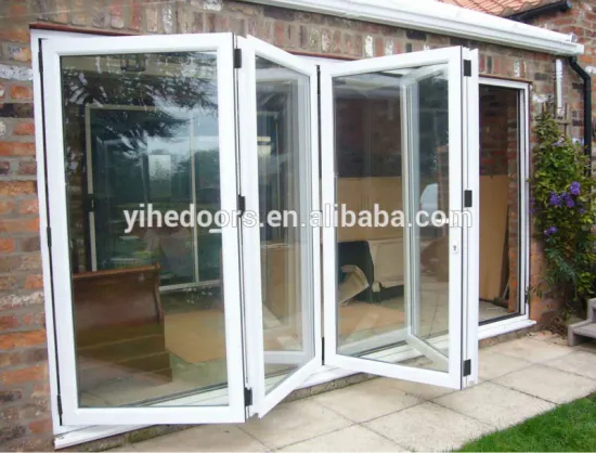 Aluminium frame glass interior folding doors
