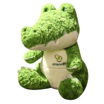 Green sitting crocodile plush toy decoration for children