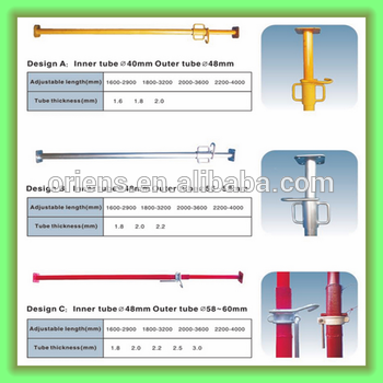 2016 new-style 48.3-60.3mm hot dip galvanized scaffolding acro jack                        
                                                                                Supplier's Choice
