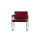 Modern Metal Frame Leather Lounge Armchair