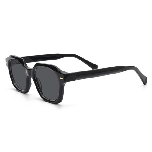 High Quality Acetate Sunglasses Black Round Acetate Sunglasses Manufactory