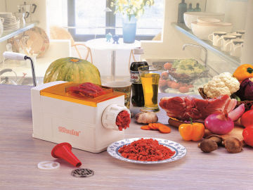 Self - Sharpening Hardened Stainless Steel Macaroni Maker Machine With Two Plates, Blade