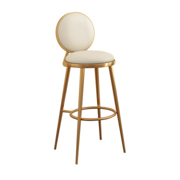 Nordic Coffee Shop High Chair with Titanium and Silver Brushed Feet