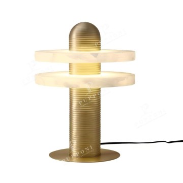 Modern Italy Design Marble White Onyx Table Lamp - Luxury Hotel Bedroom Lighting