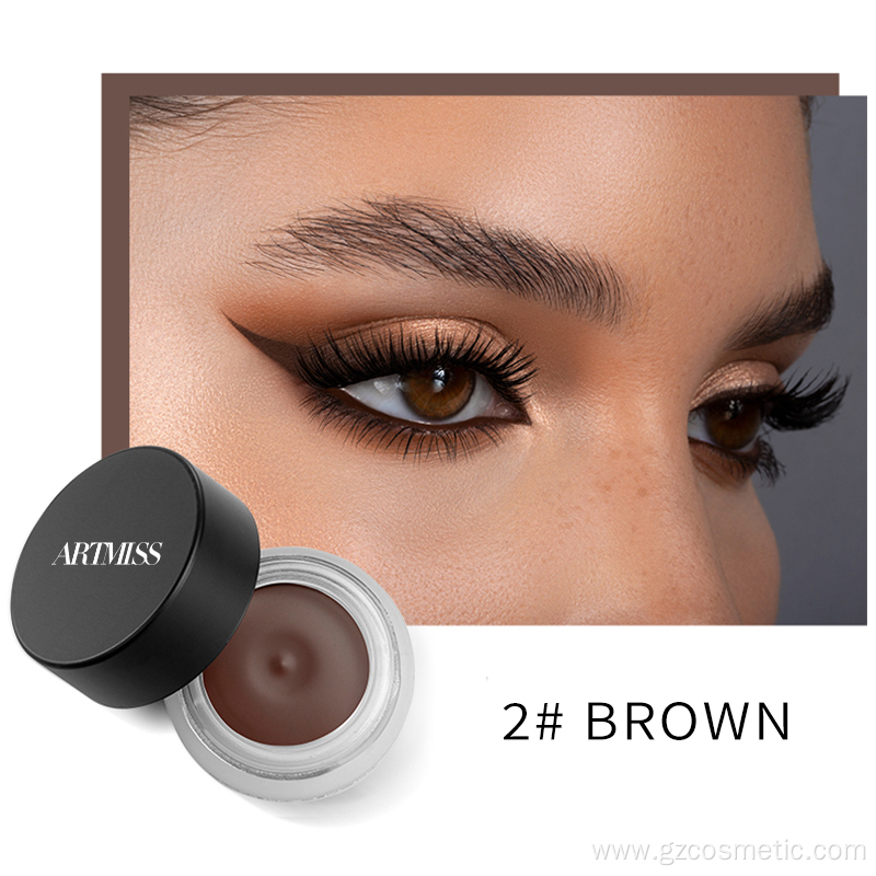 Custom Made Matte Black Dark Brown Eyeliner Gel Long-Lasting Waterproof Mineral Ingredients Private Label Adhesive Eye Liner