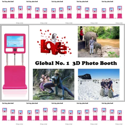 Green Screen Portable 3D touch screen wedding Photo Booth 3D effect photo booth