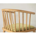 Black Solid Wood Chair for Casual Restaurant Seating