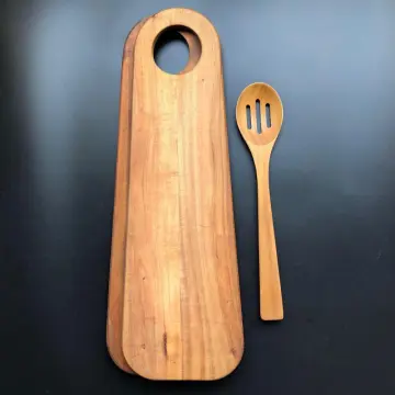 Cut meat on wood cutting board