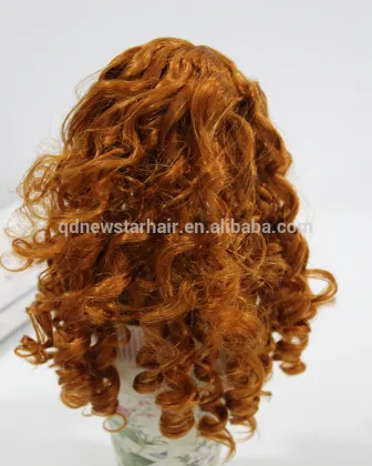 Fashion Long Curly Fake Hair Doll Wigs, Cheap price American style Girl Doll Wigs