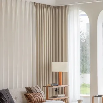 French Hook Style Luxury Velvet Chenille Blackout Curtains for Bedroom and Living Room