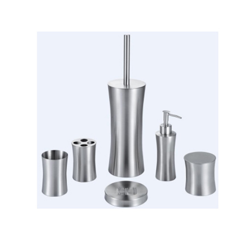 304 Stainless Steel White Brush Holder Set