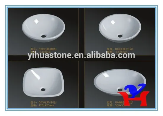 crystallite white stone sink