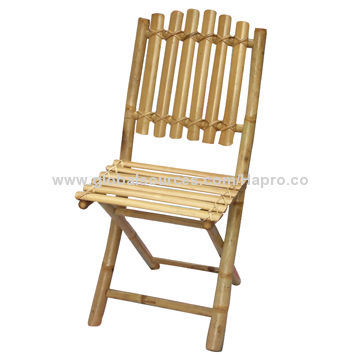 Folding Bamboo Chair, Made in Vietnam, Measures 43x36xH45/88cmNew