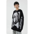 Men's Anime Girl Graphic Crewneck Pull